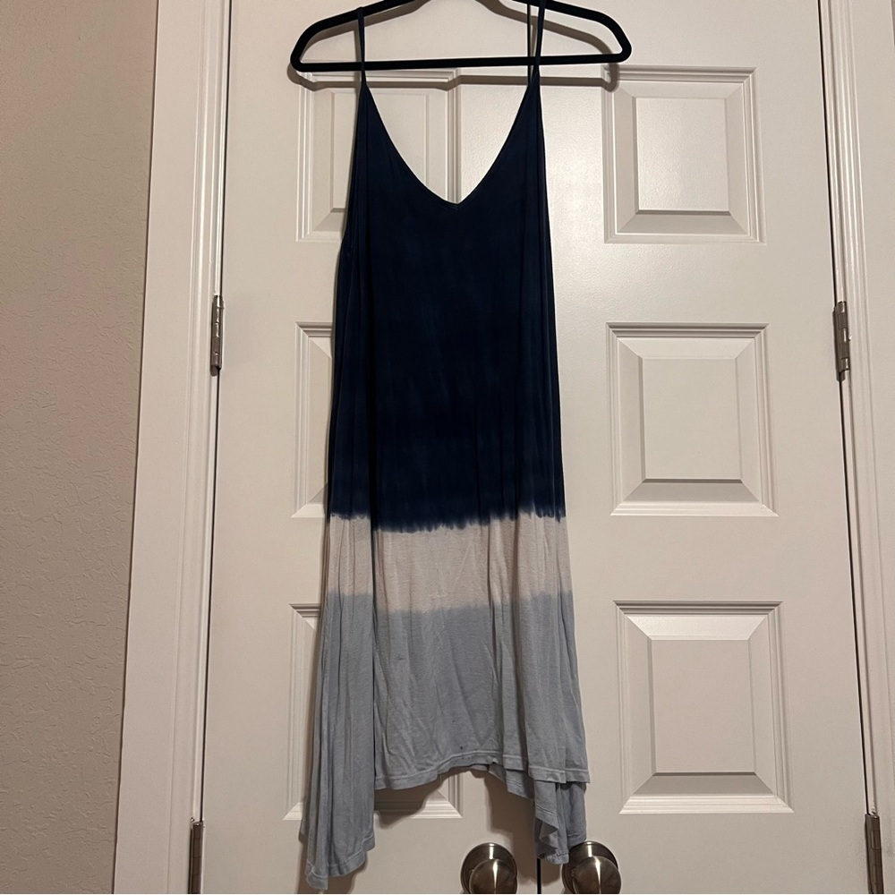 PPLA Navy and White Ombré Dress